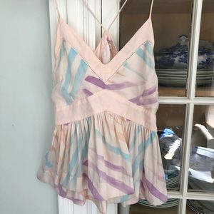 Free People Pink Pastel Silky Camisole Tank Top